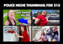 design amazing police bodycam niche youtube thumbnails